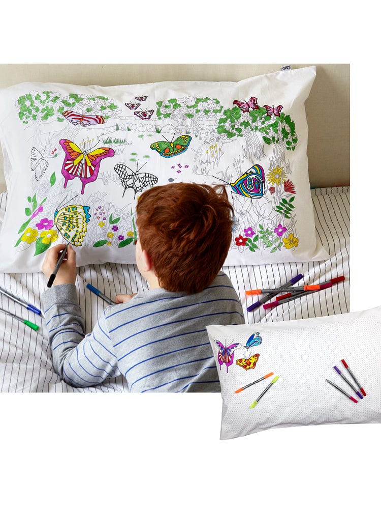 Eat Sleep Doodle - Pillowcase Colour and Learn - Butterfly 