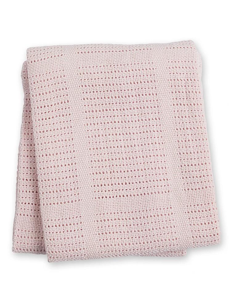 White Cellular Baby Blanket - 100% Cotton - Lulujo | Style My Kid