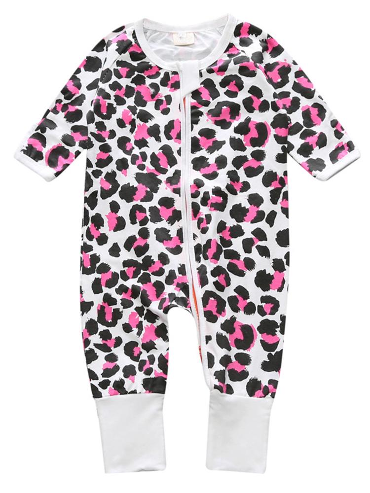Pink Leopard - Zippy Baby Sleepsuit | Style My Kid