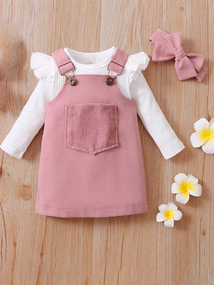 Baby Girl Pink Pinafore Dress
