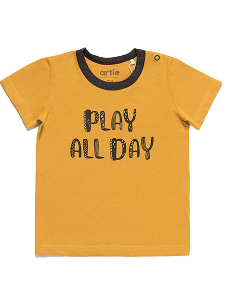 Boys Mustard T-Shirt - Play All Day 