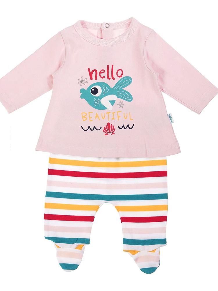 Baby 2 Piece Outfit - Hello Beautiful Rainbow Fish | Style My Kid