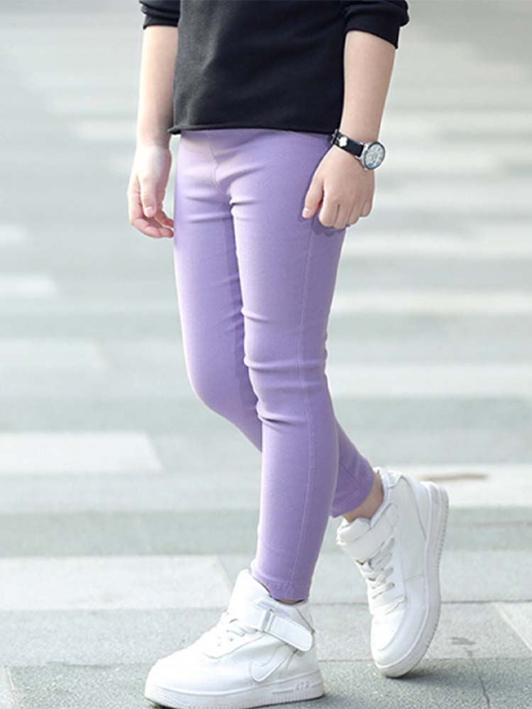 Girls Purple Soft Jeans | Style My Kid