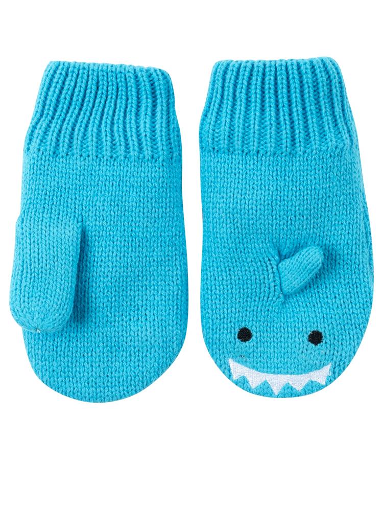 Acrylic Baby Knit Mittens Sherman The Shark 12-24m-Zoocchini | Style My Kid