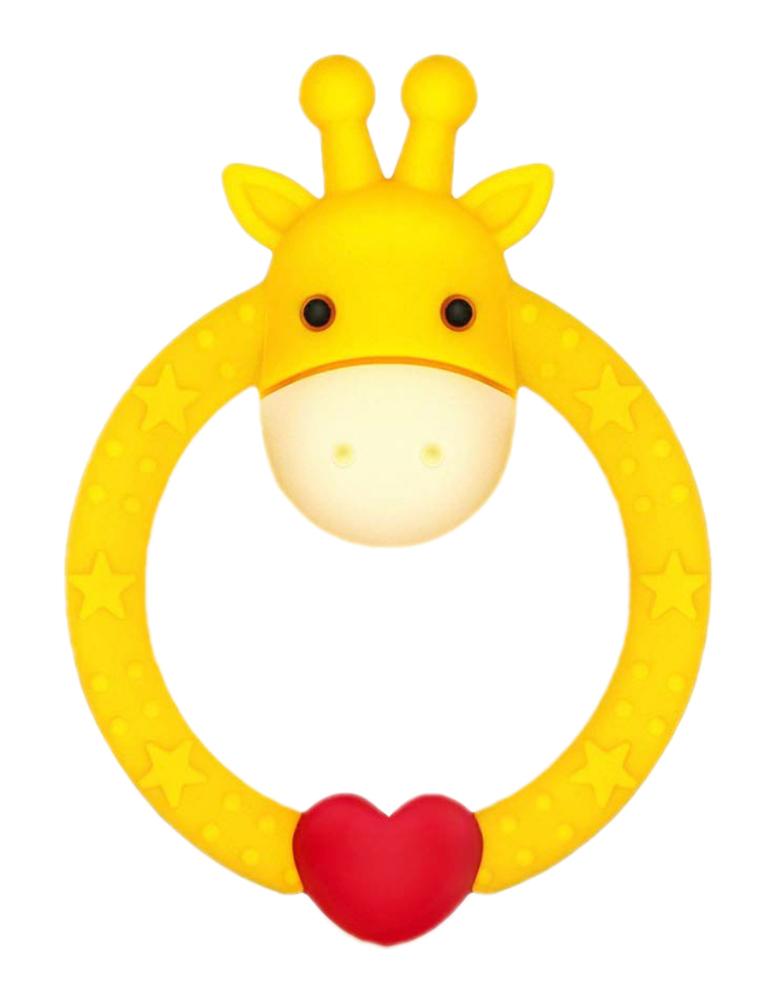 YELLOW - Silicone Giraffe Baby Teether Toy for 3 Months Above 0 to 24 Months Unisex | Style My Kid