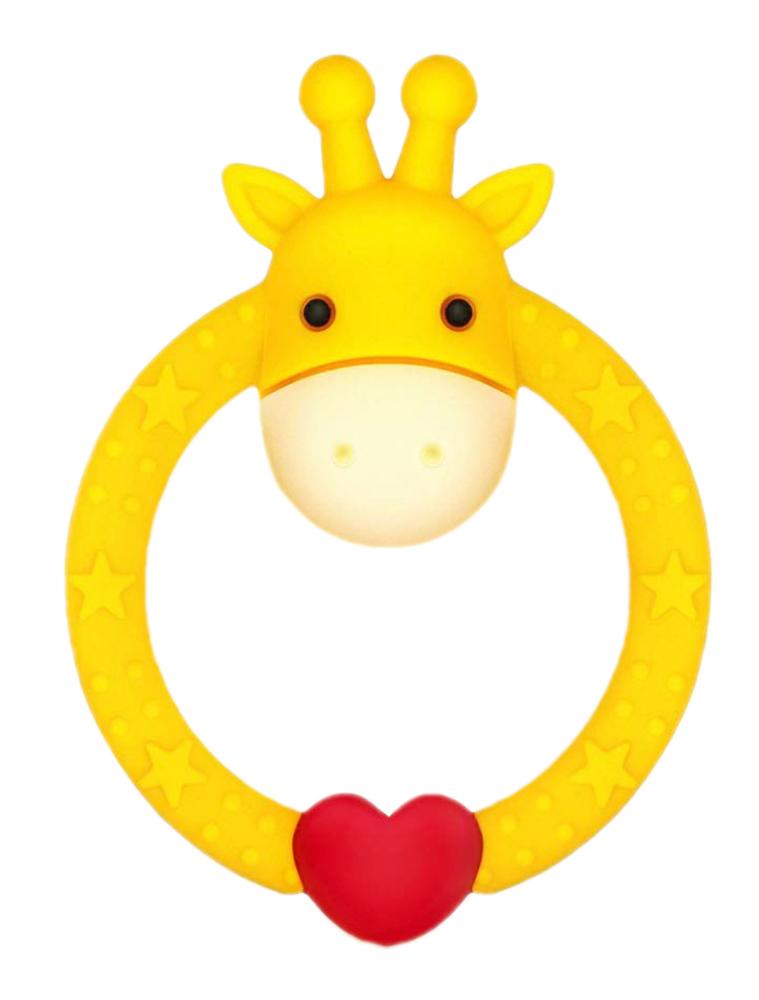 - Silicone Giraffe Baby Teether Toy for 3 Months Above 0 to 24 Months Unisex 