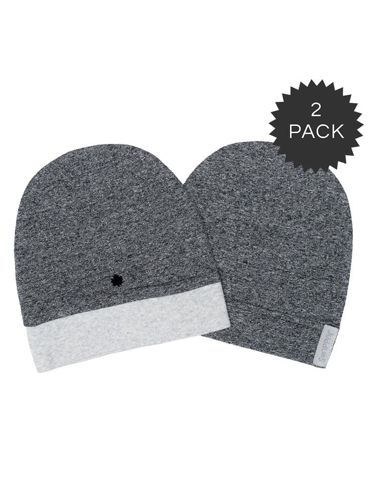 Grey Organic Slouchy Baby Hats 2 pack - Juddlies | Style My Kid