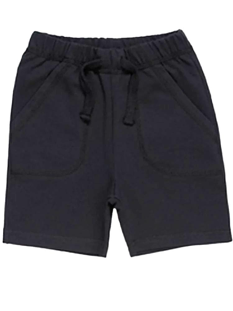 Artie-Black French Terry Baby and Boy Shorts | Style My Kid