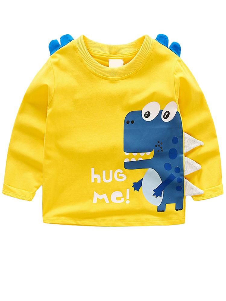 Boys Yellow and Blue Dinosaur Sweatshirt