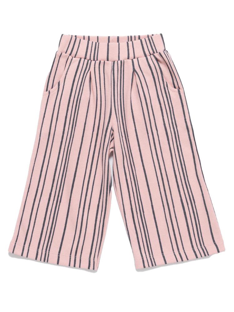Girls Super Stripey Wide Leg Trousers in Pink and Navy