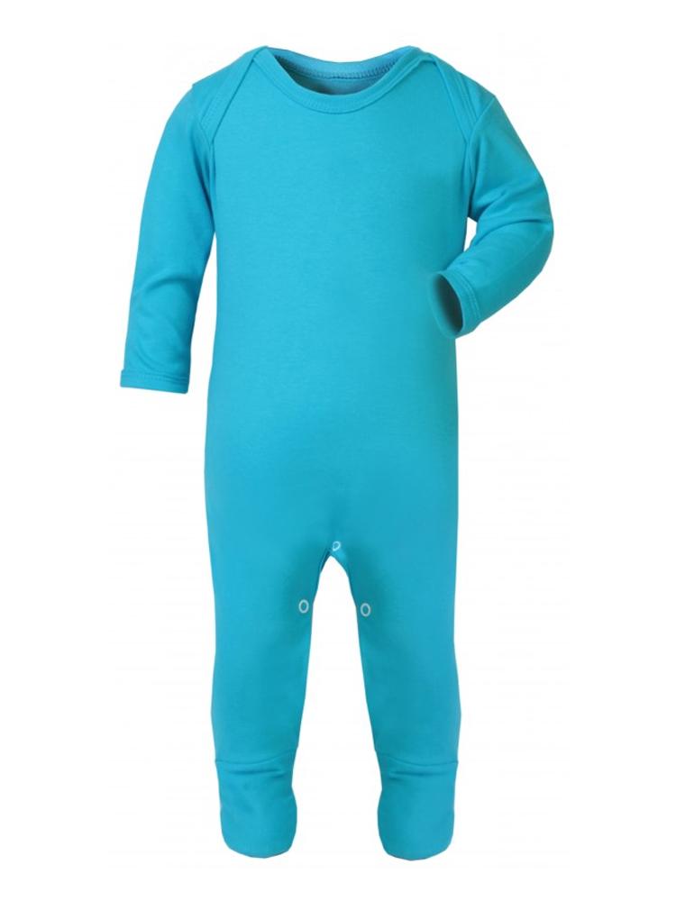 Baby Boys Turquoise Blue Footed Rompersuit | Style My Kid