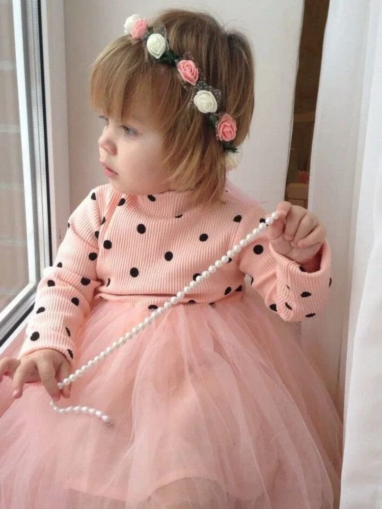 Pink Girls Polka Dot Party Tutu Dress | Style My Kid