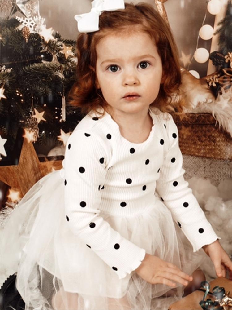 White Girls Polka Dot Party Tutu Dress | Style My Kid