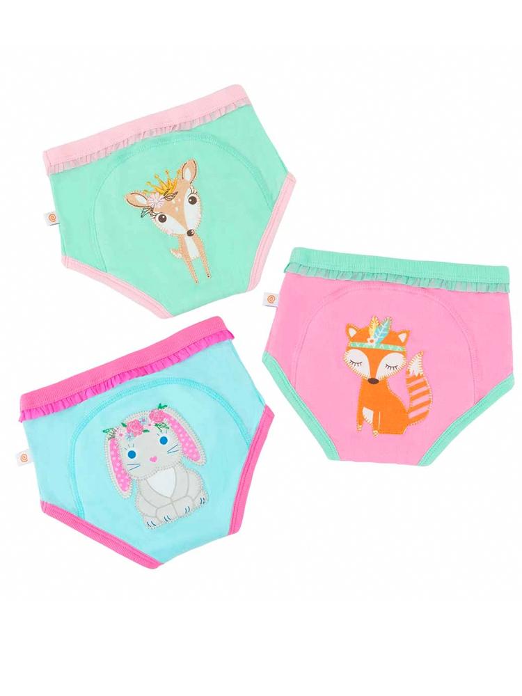 Girls Woodland Princesses Reusable Organic Potty Training Pants 3 pack | Style My Kid