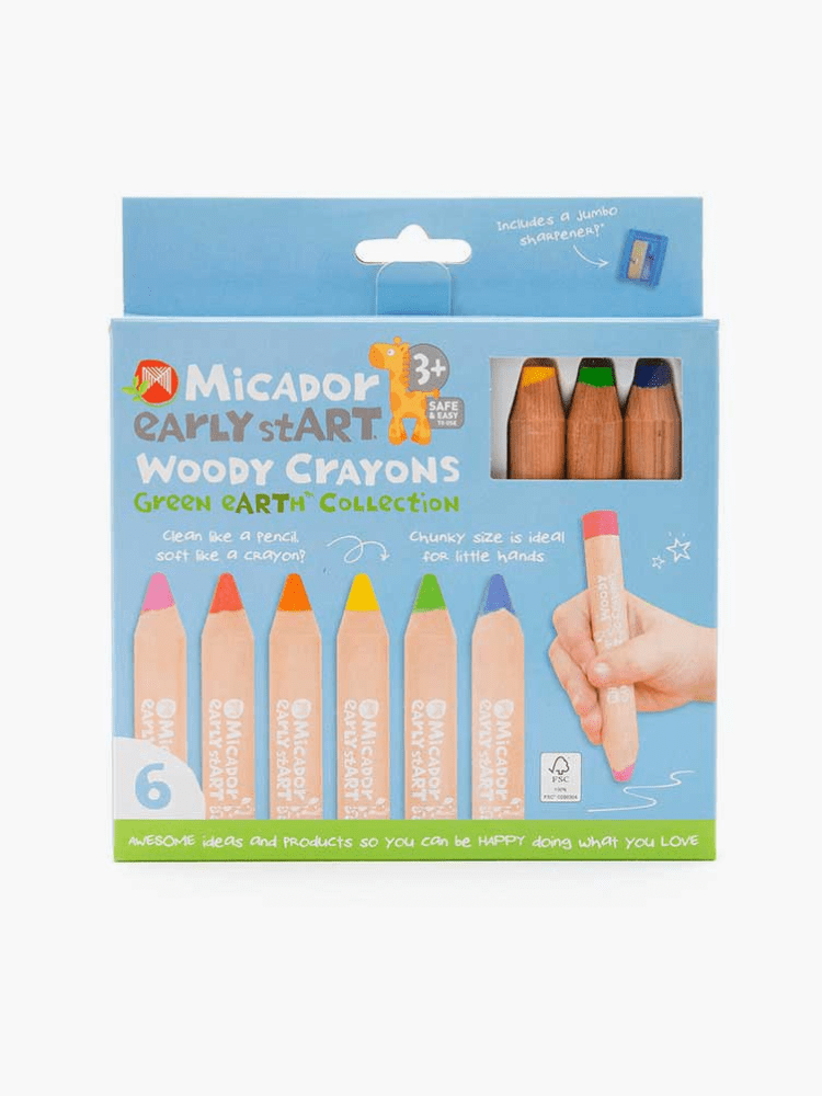 Micador Early stART - Woody Wax Crayons - 6 pack 