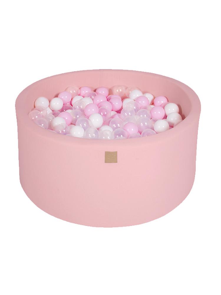 MeowBaby - Pink Round Foam Ball Pit Set with 250 Balls - Kids Ball Pool - 90cm Diameter - Amour | Style My Kid