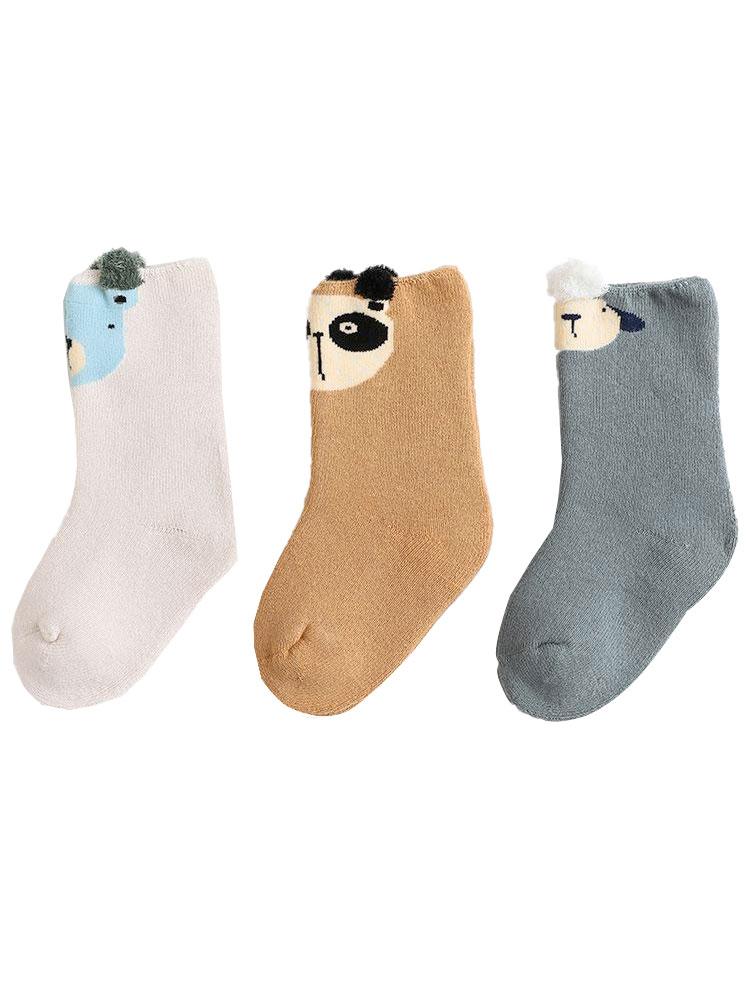 Kids Animal Ankle Socks 3 Pack - Lamb