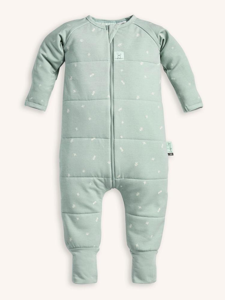 Organic Winter Long Sleeved Sleep Onesie Sage 4-5Y