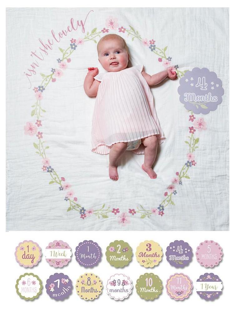 Baby's 1st Year- Loved Beyond Measure - Blanket & Milestone Cards Set | Style My Kid