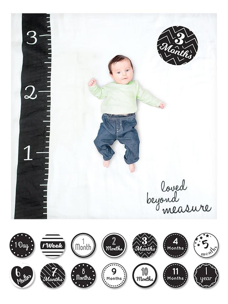 Baby's 1st Year- Loved Beyond Measure - Blanket & Milestone Cards Set | Style My Kid