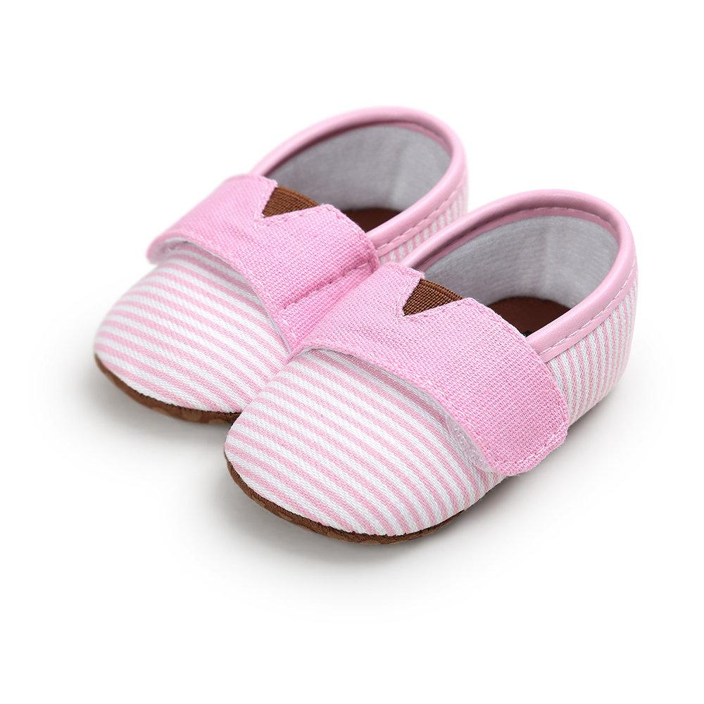 Pink Canvas Slip-Ons Baby Soft Shoes 0 to 6 months