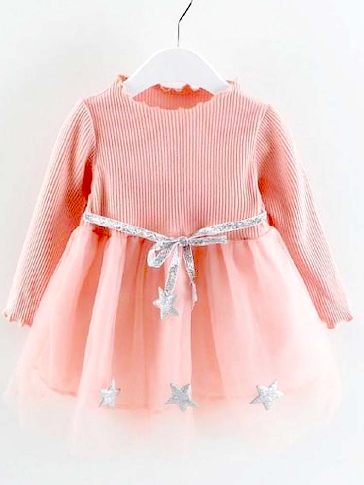 Girls Tutu Party Dress with Silver Stars - 1 to 5 Years 18-24M