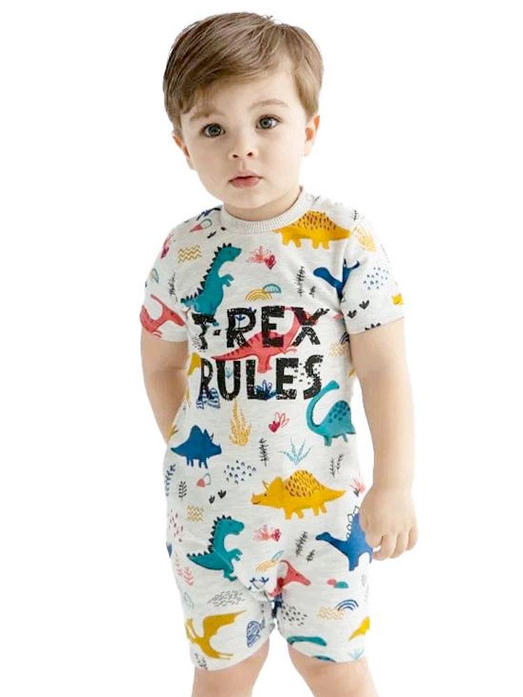 Artie-T Rex Rules Dino Multicoloured Baby Boy Romper | Style My Kid 6-9M