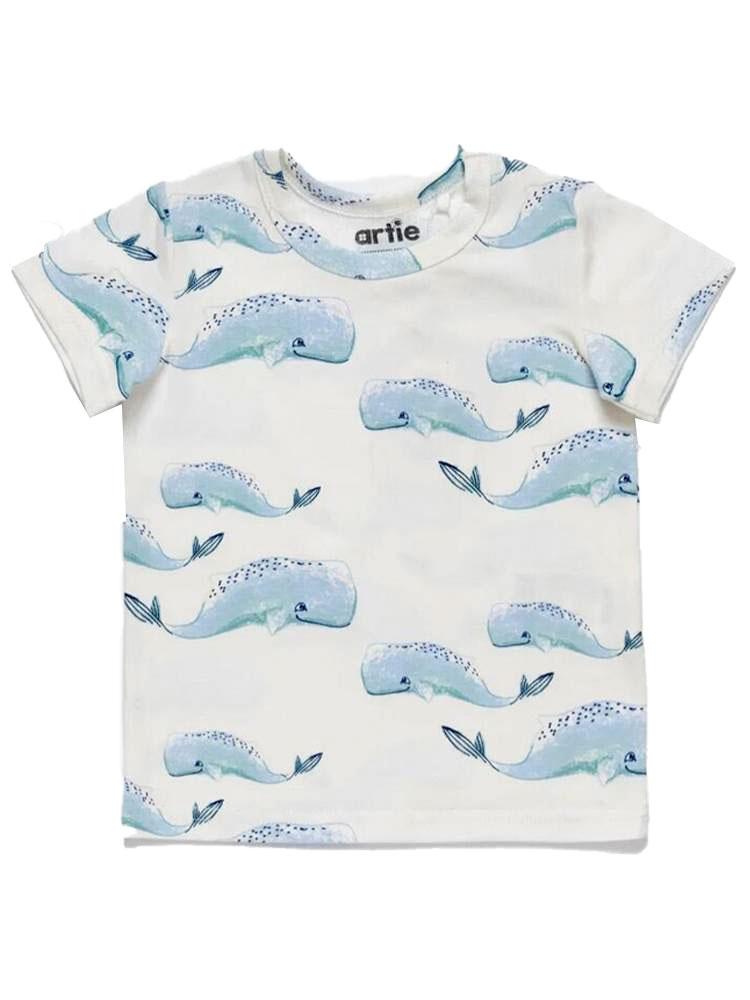 Artie-Whale Patterned Baby and Boy T Shirt | Style My Kid