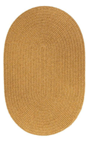 Homespice 20x30” Brown Oval Braided Rug. Harvest Brown Jute Oval