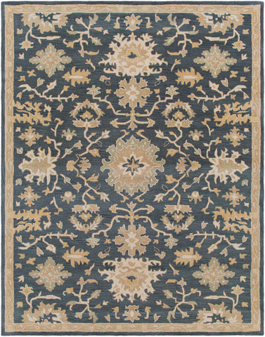 Surya Caesar Ink Beige Sea Foam Wool Square Area Rug - 8x8