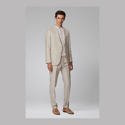 boss linen suit