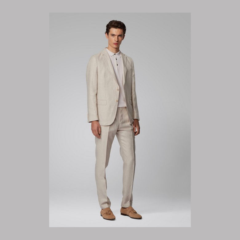 hugo boss linen suit