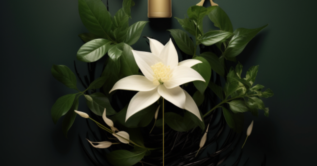 a white flower representing sustainability in hair treatments