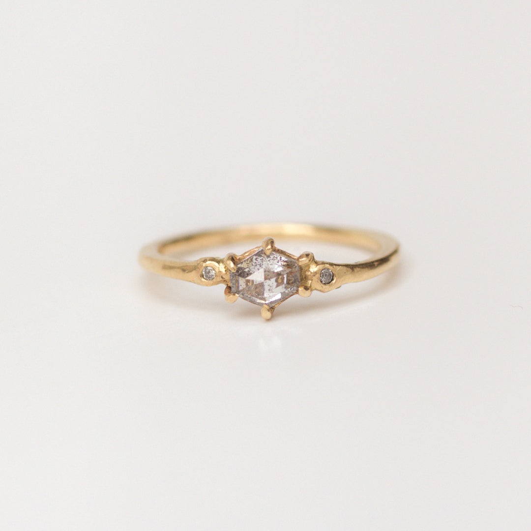 Hexagon Rosecut Diamond Engagement Ring | Ethical and Sustainable ...