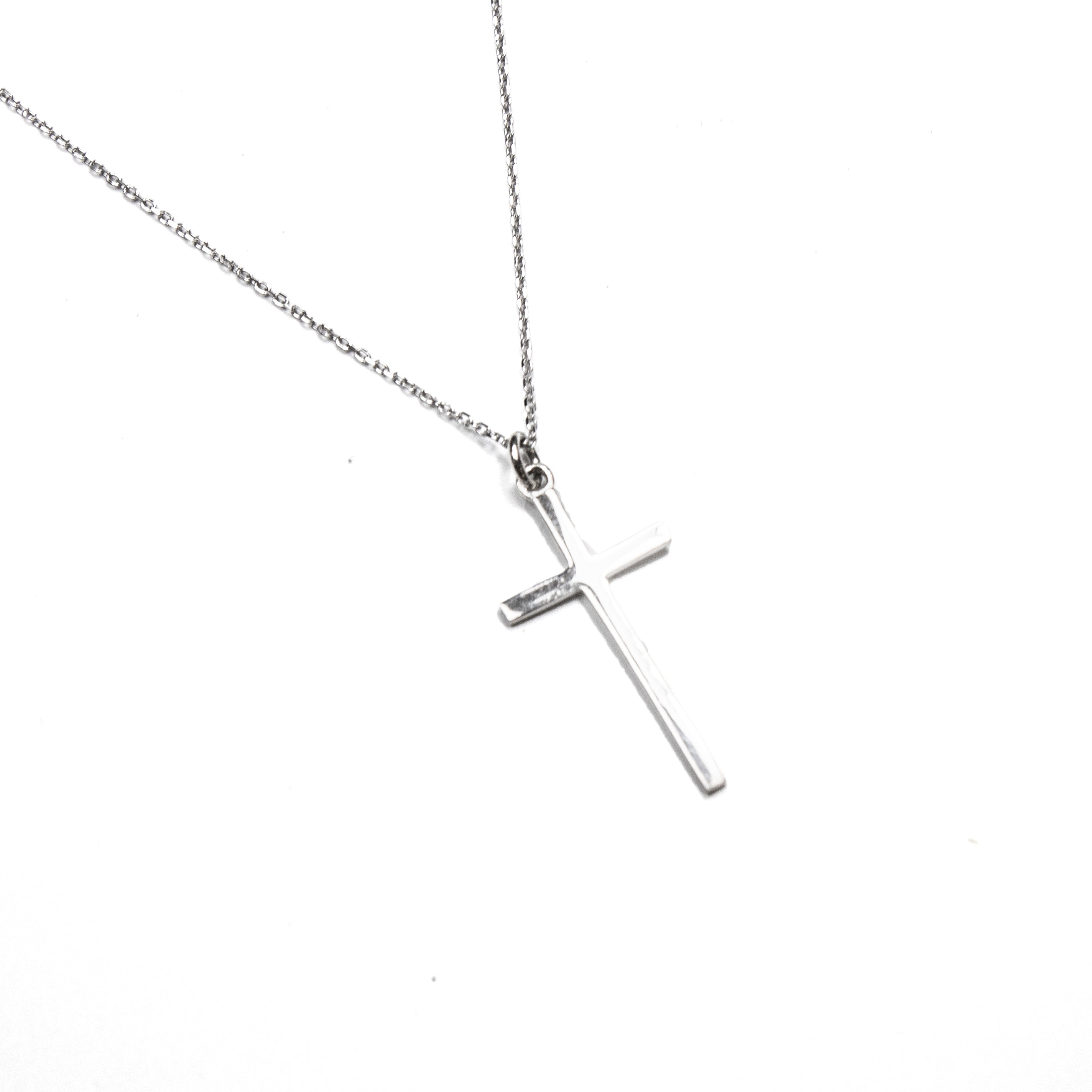 SS Simple Cross Necklace – Fire & Ice