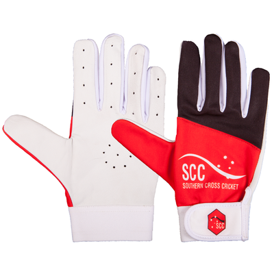 SCC Conqueror Traditional Indoor Cricket Glove - Red/Black_SCC100CON