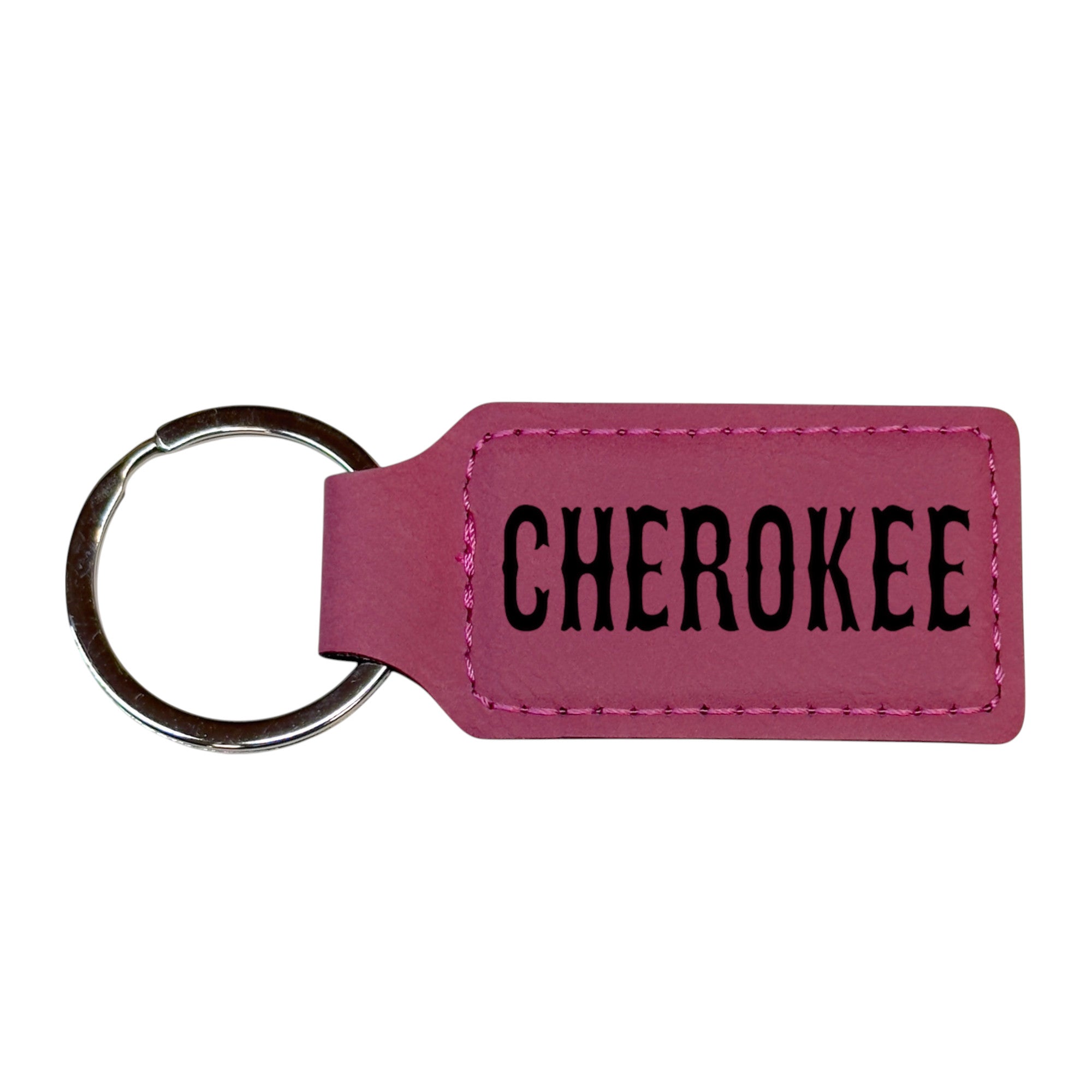 Keychain - Rectangle - Cherokee - Leather - Foto 6 di 8