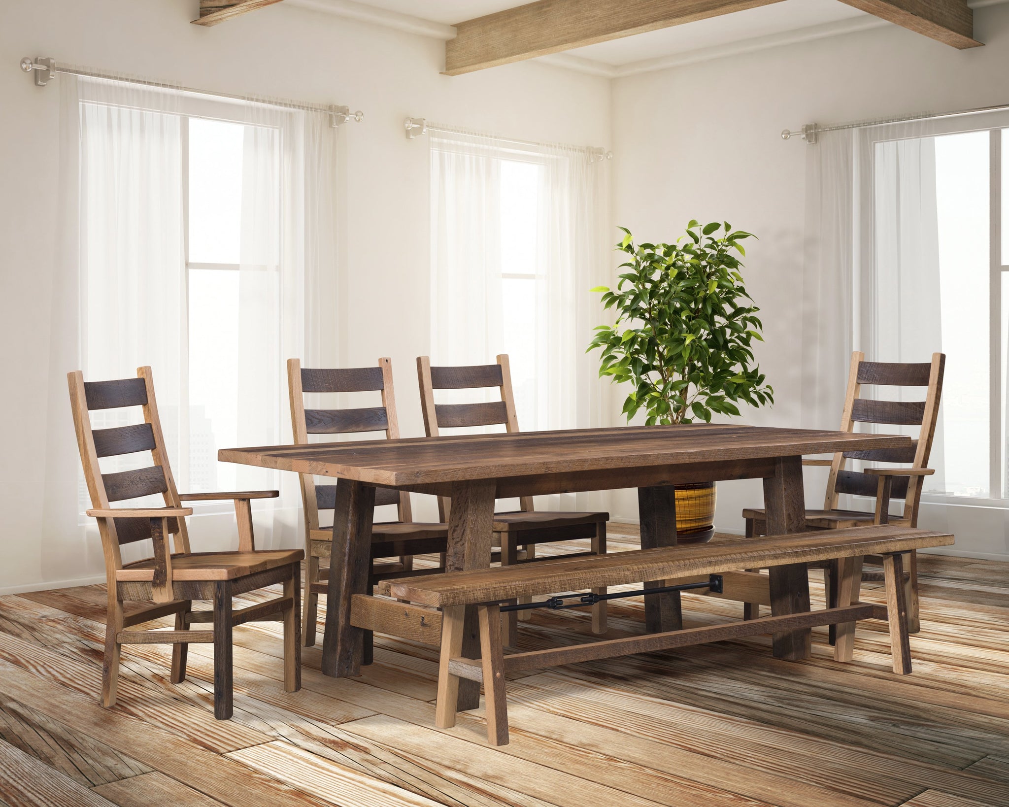 Cleveland Dining Room Table With Shelf