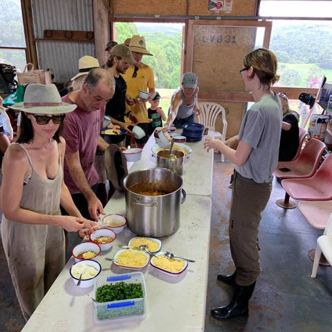 Farm House Meal after Tree Planting 