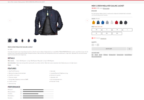Magento Product Page Screenshot