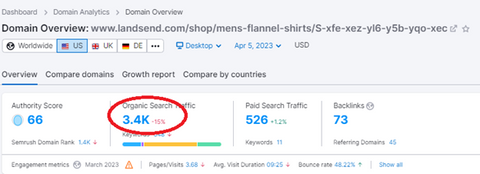 Organic Search Traffic