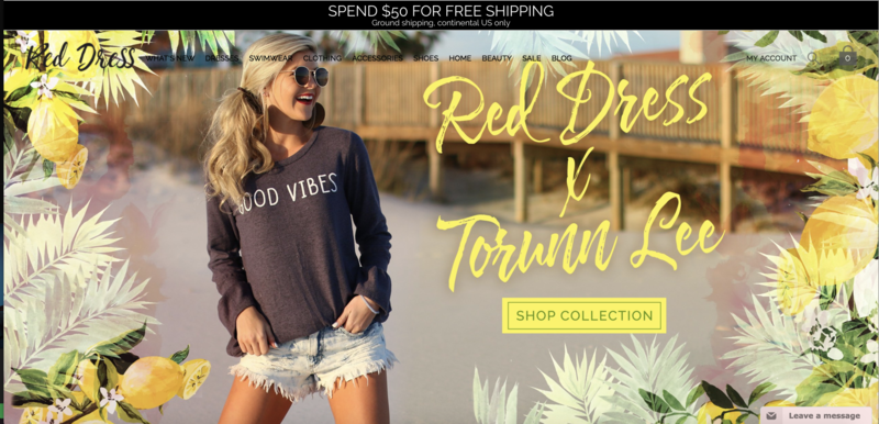 Red Dress Boutique Home Page