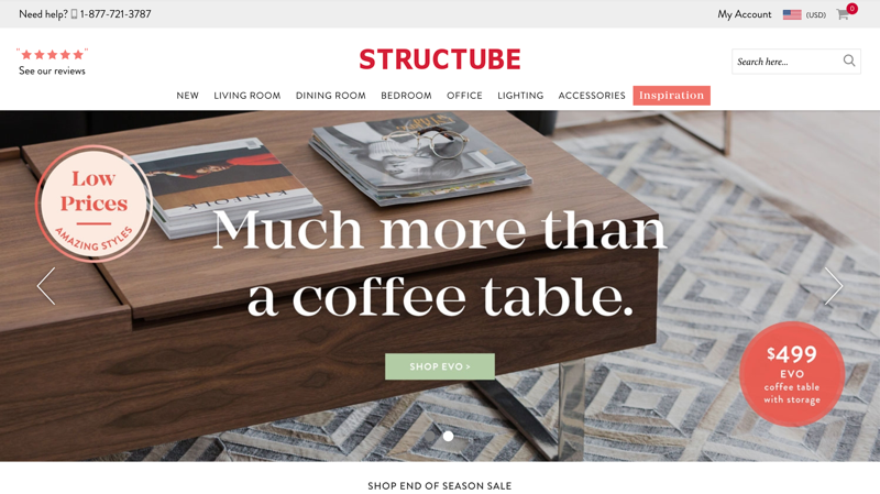 Structube Homepage