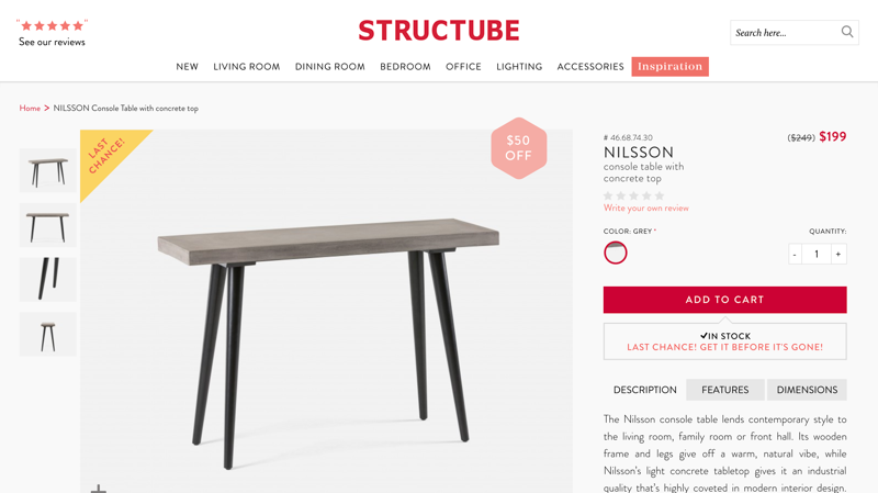 Structube Product Page