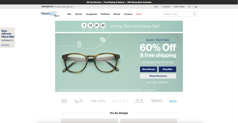 Glasses USA Home Page