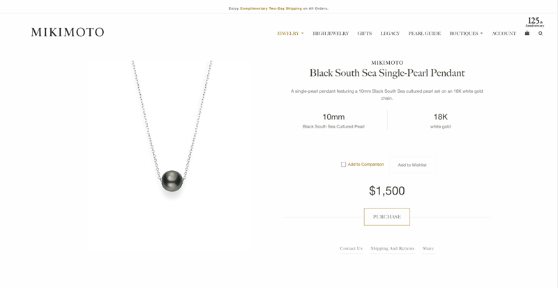 Mikimoto Product Page