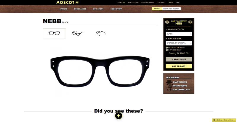 Moscot Product Page