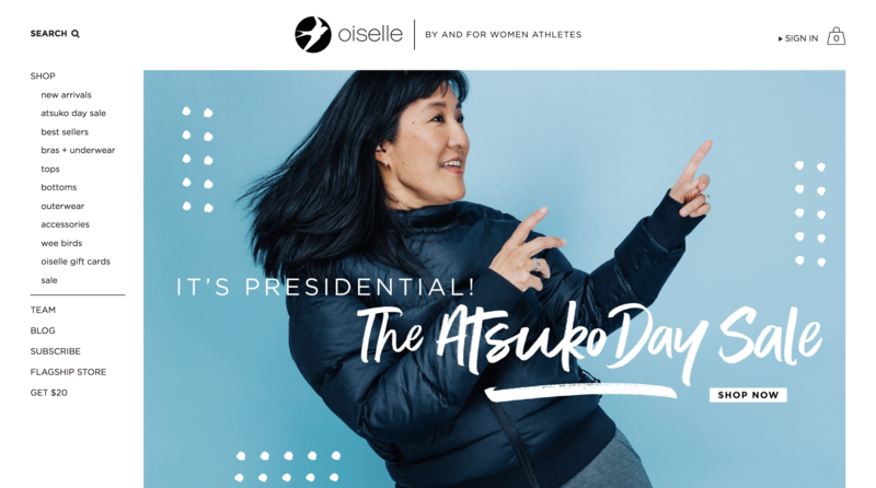 Oiselle Home Page