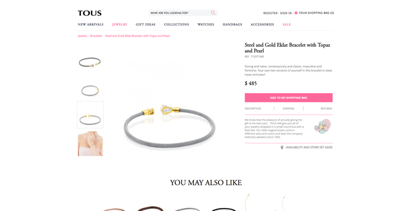 Tous product page