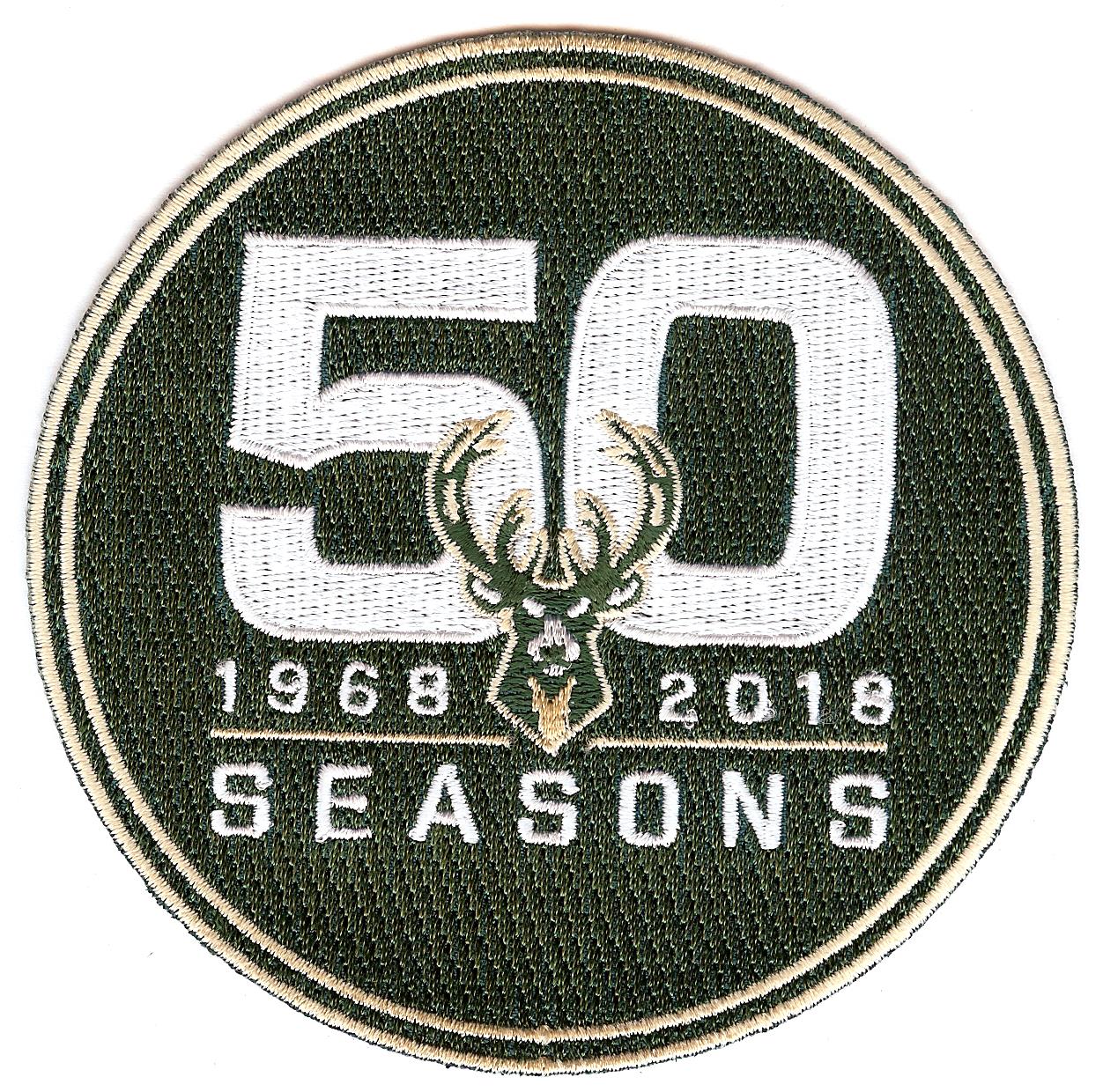 Milwaukee Bucks 50th Anniversary Patch - The Emblem Source